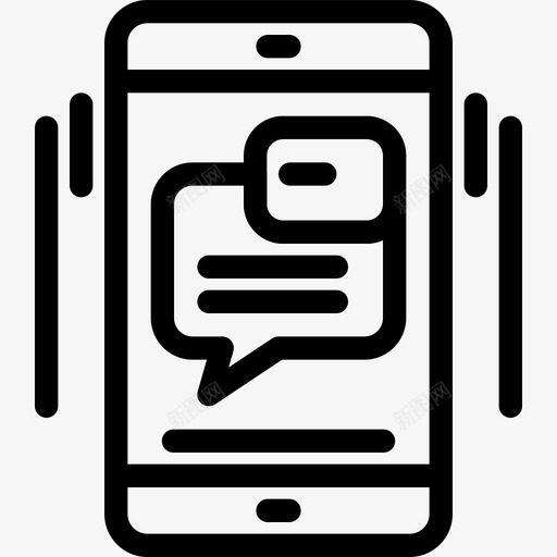 在线聊天手机聊天svg_新图网 https://ixintu.com 在线聊天 手机 聊天 群聊 短信 通讯 线路