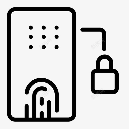 智能锁指纹互联网svg_新图网 https://ixintu.com 智能 指纹 互联网 安全 联网