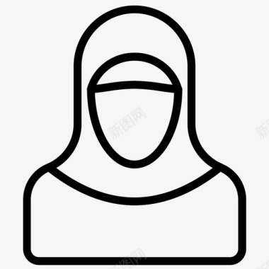 头巾穆斯林穆斯林妇女图标