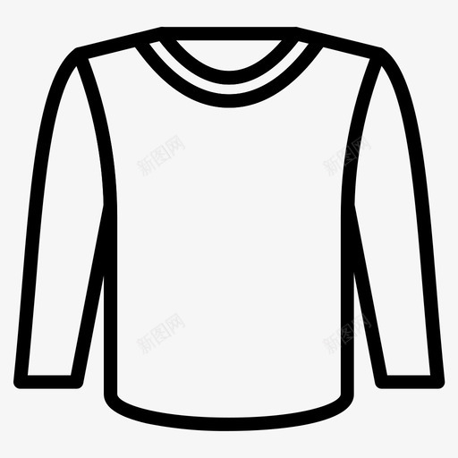 长袖套头衫毛衣svg_新图网 https://ixintu.com 套头 长袖 毛衣 衣服 轮廓