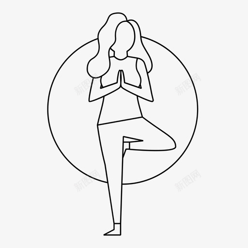 女子瑜伽成人健身svg_新图网 https://ixintu.com 女子 瑜伽 成人 健身 冥想 姿势 伸展 人圈 背景