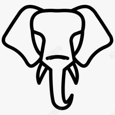 大象非洲动物野生动物图标