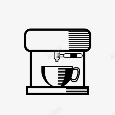 浓缩咖啡机咖啡杯子图标