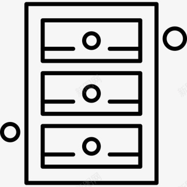 储物柜抽屉保险箱图标