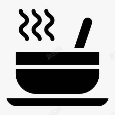 碗热的热汤图标
