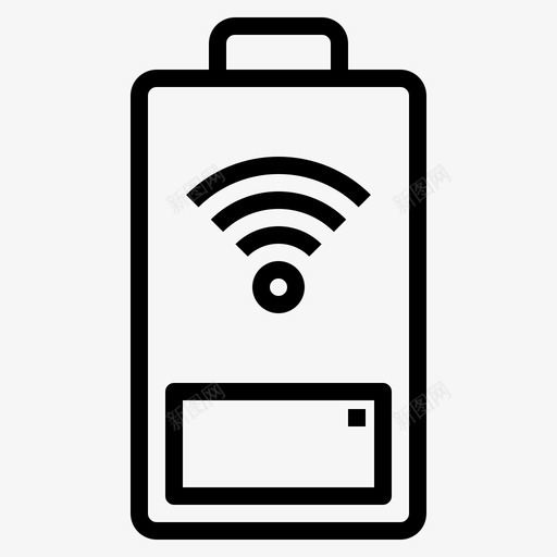 无线充电电池容量svg_新图网 https://ixintu.com 无线 充电 充电电池 容量 充电器 电池 轮廓