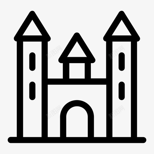 城堡建筑和城市建筑物svg_新图网 https://ixintu.com 建筑 城市 城堡 建筑物 堡垒 中世纪 纪念碑