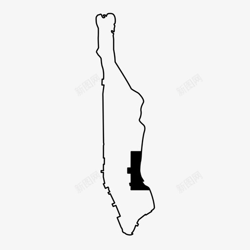中城东区下svg_新图网 https://ixintu.com 纽约 城东 中城 东区 曼哈顿 地图
