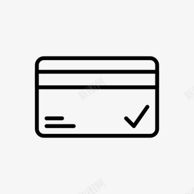 支票卡信用卡借记卡图标