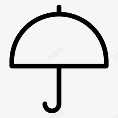 采购产品伞气象雨图标