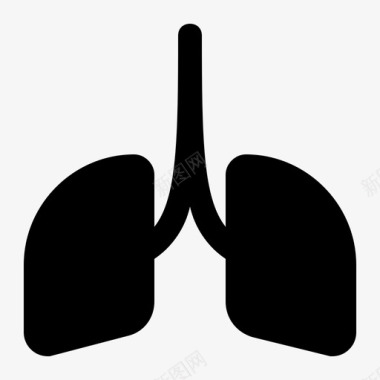 肺呼吸医疗图标