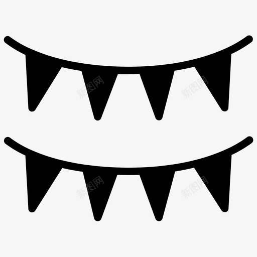 彩旗派对彩旗派对装饰svg_新图网 https://ixintu.com 彩旗 派对 装饰 圣诞 雕文