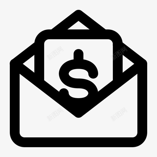 货币邮件现金美元svg_新图网 https://ixintu.com 货币 邮件 现金 美元 信息