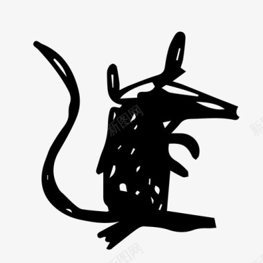 老鼠城市啮齿动物图标