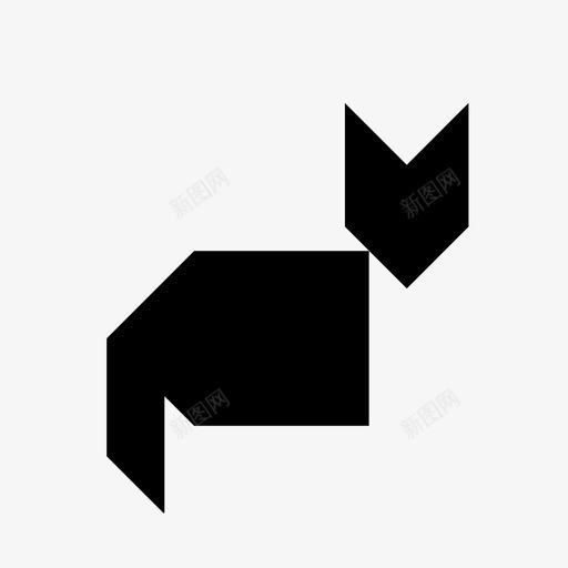 猫七巧板创意小猫svg_新图网 https://ixintu.com 七巧板 创意 小猫