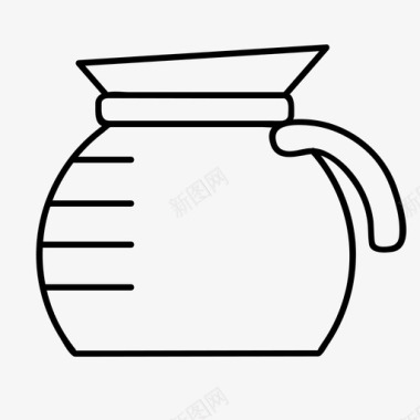 咖啡壶酒瓶烹饪图标