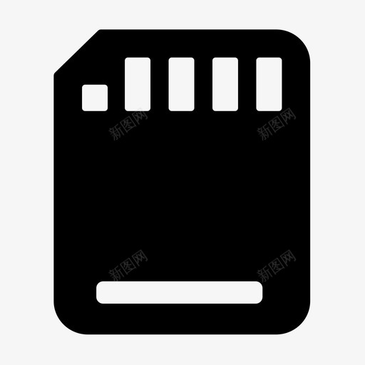 sd卡内存存储卡svg_新图网 https://ixintu.com 卡卡 内存 存储卡 设备 小工 工具
