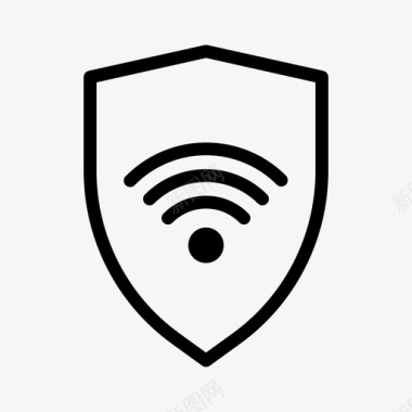 wifi屏蔽互联网安全图标