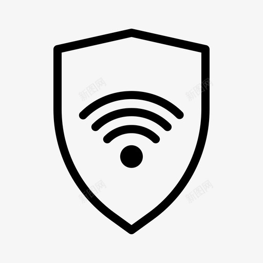 wifi屏蔽互联网安全svg_新图网 https://ixintu.com 屏蔽 安全 互联网