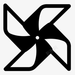 纸折麻云朵风车矢量风车纸折纸风车高清图片