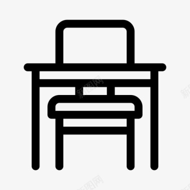 教室椅子桌子图标