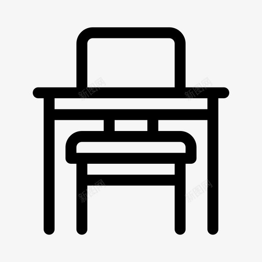 教室椅子桌子svg_新图网 https://ixintu.com 桌子 教室 椅子 工作区 教育 学习