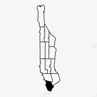 金融区市中心曼哈顿图标