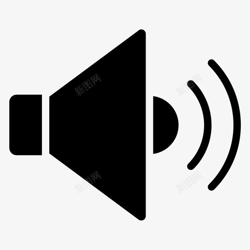扬声器高音量增大音量svg_新图网 https://ixintu.com 扬声器 音量 高音量 增大 乐器 图示