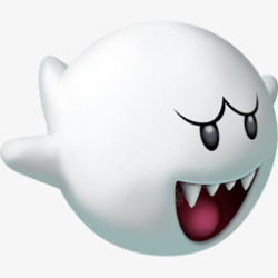 白色吓唬人的尖牙小怪物图标iconcomWebUI图透明素材