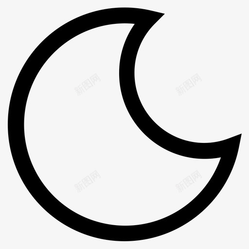 月亮黑暗夜晚svg_新图网 https://ixintu.com 夜晚 天空 月亮 用户界面 黑暗