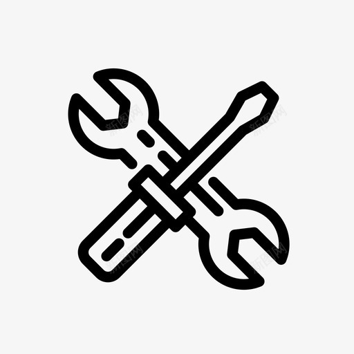 扳手和螺丝刀建筑设备svg_新图网 https://ixintu.com 扳手 螺丝刀 建筑 建筑设备 家用 工具