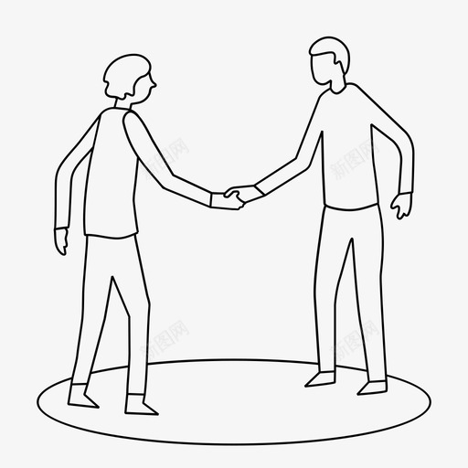 握手商务会议svg_新图网 https://ixintu.com 握手 商务会议 交易 男人 见面 人们 围着 地板