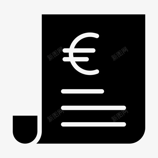单据欧元文件svg_新图网 https://ixintu.com 单据 欧元 文件 财务 发票