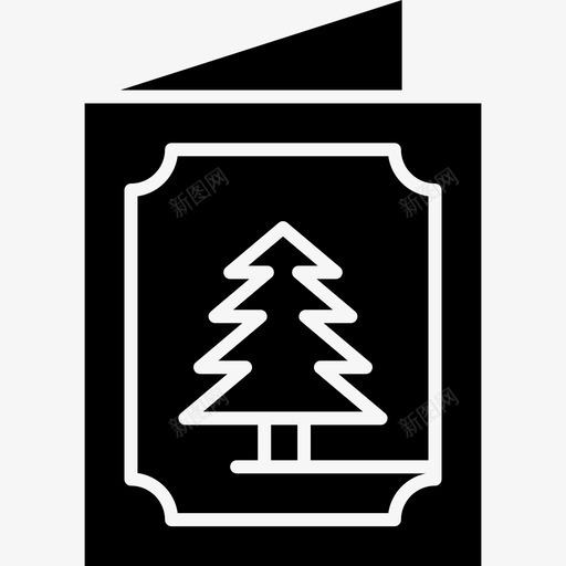 卡片圣诞装饰svg_新图网 https://ixintu.com 卡片 圣诞 装饰 圣诞树 冬季 雕文