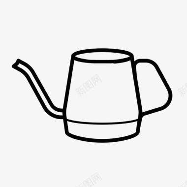 水壶咖啡鹅颈水壶图标