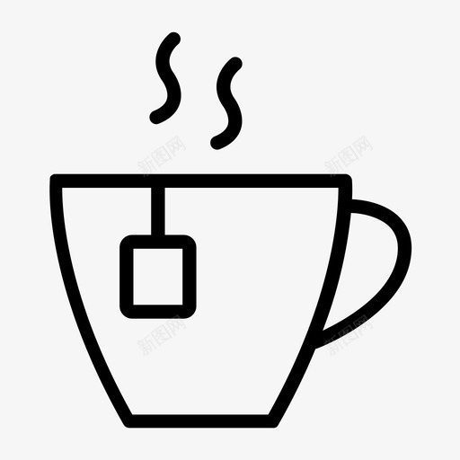 茶杯包咖啡svg_新图网 https://ixintu.com 茶杯 包咖啡 咖啡 蒸汽 食物