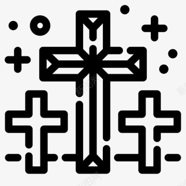 十字架基督徒复活节图标