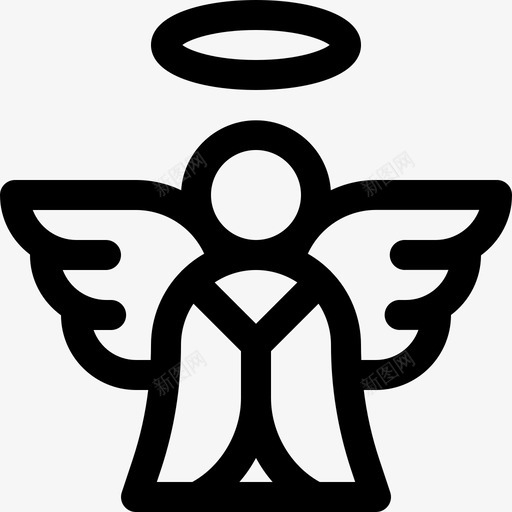 天使天使翅膀圣诞节svg_新图网 https://ixintu.com 天使 圣诞节 翅膀 和平