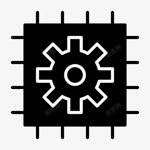 芯片控制硬件微芯片svg_新图网 https://ixintu.com 芯片 控制 硬件 处理器 技术 数字 符号