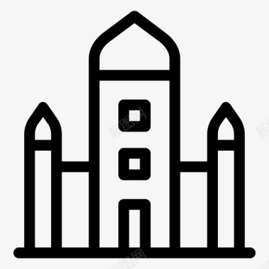宫殿教堂文化图标