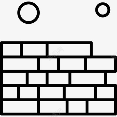 砖建筑建筑线图标