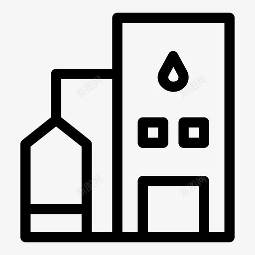 水建筑建筑和城市svg_新图网 https://ixintu.com 建筑 城市 工厂 水处理