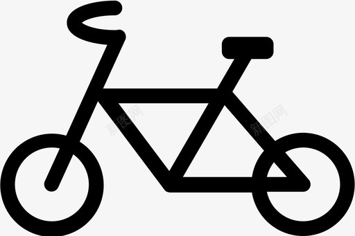 自行车通勤交通图标