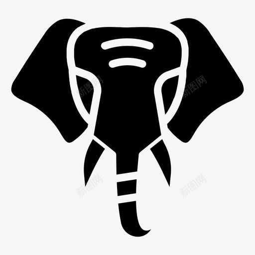 大象大象脸大象头svg_新图网 https://ixintu.com 大象 脸大 象头 野生动物 动物 雕文 图标
