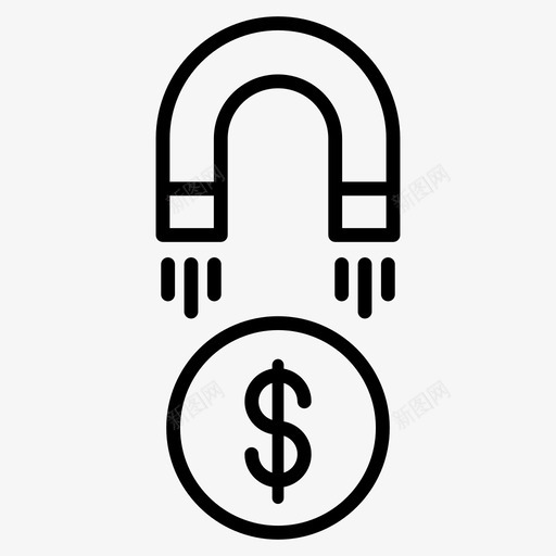 吸引力货币美元svg_新图网 https://ixintu.com 货币 吸引力 美元 磁性 银行