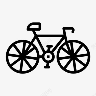 自行车自驾自行车交通概况图标