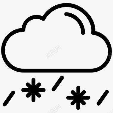 雨雪雨天气图标