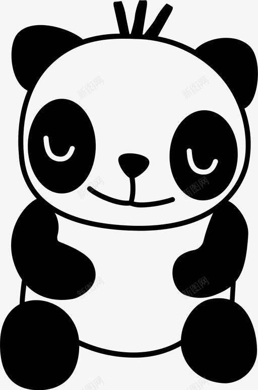 熊猫可爱有趣熊猫熊svg_新图网 https://ixintu.com 熊猫 可爱 有趣 熊猫熊 猫熊