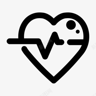 心脏病健康热搏图标