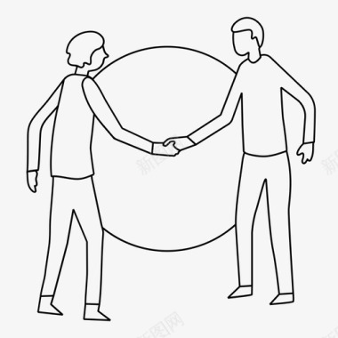 握手商务会议图标